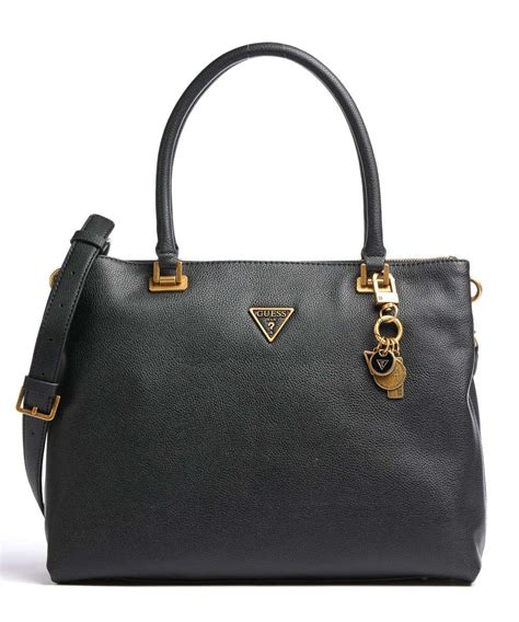 Guess Adelard Handtasche Lederimitat schwarz.